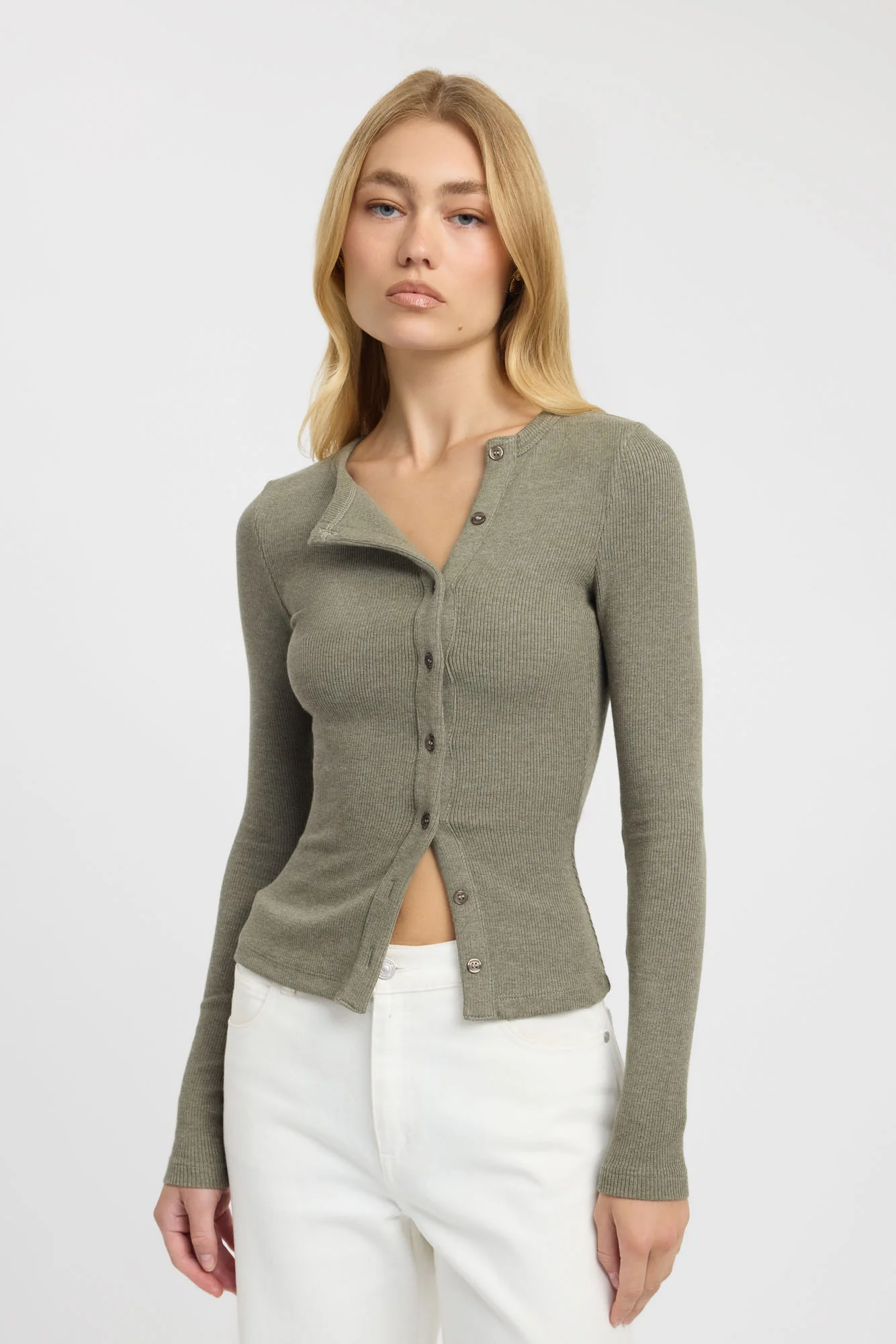 Bec Button Long Sleeve Top - Image 2