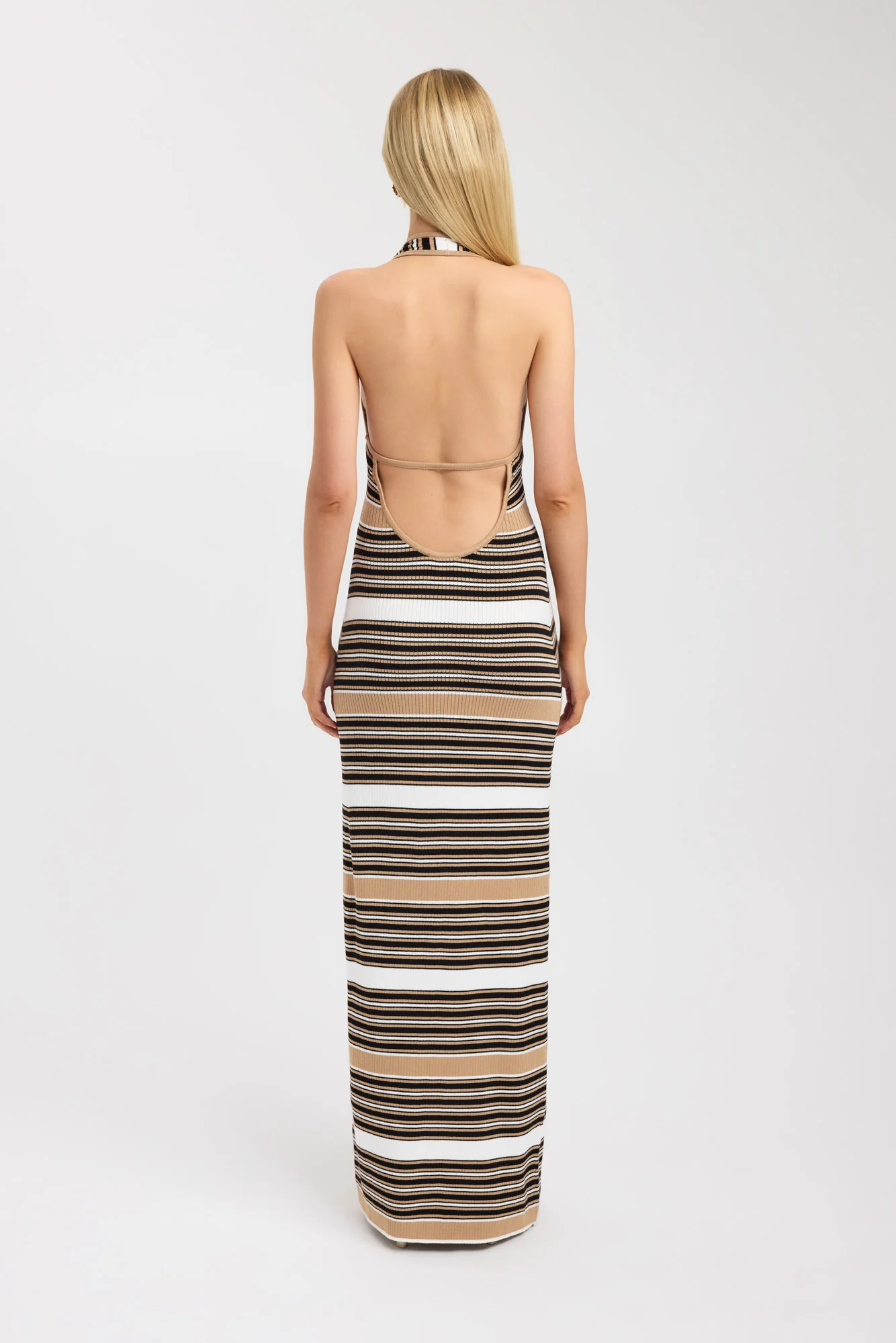 Chelsea Stripe Low Back Dress - Image 4