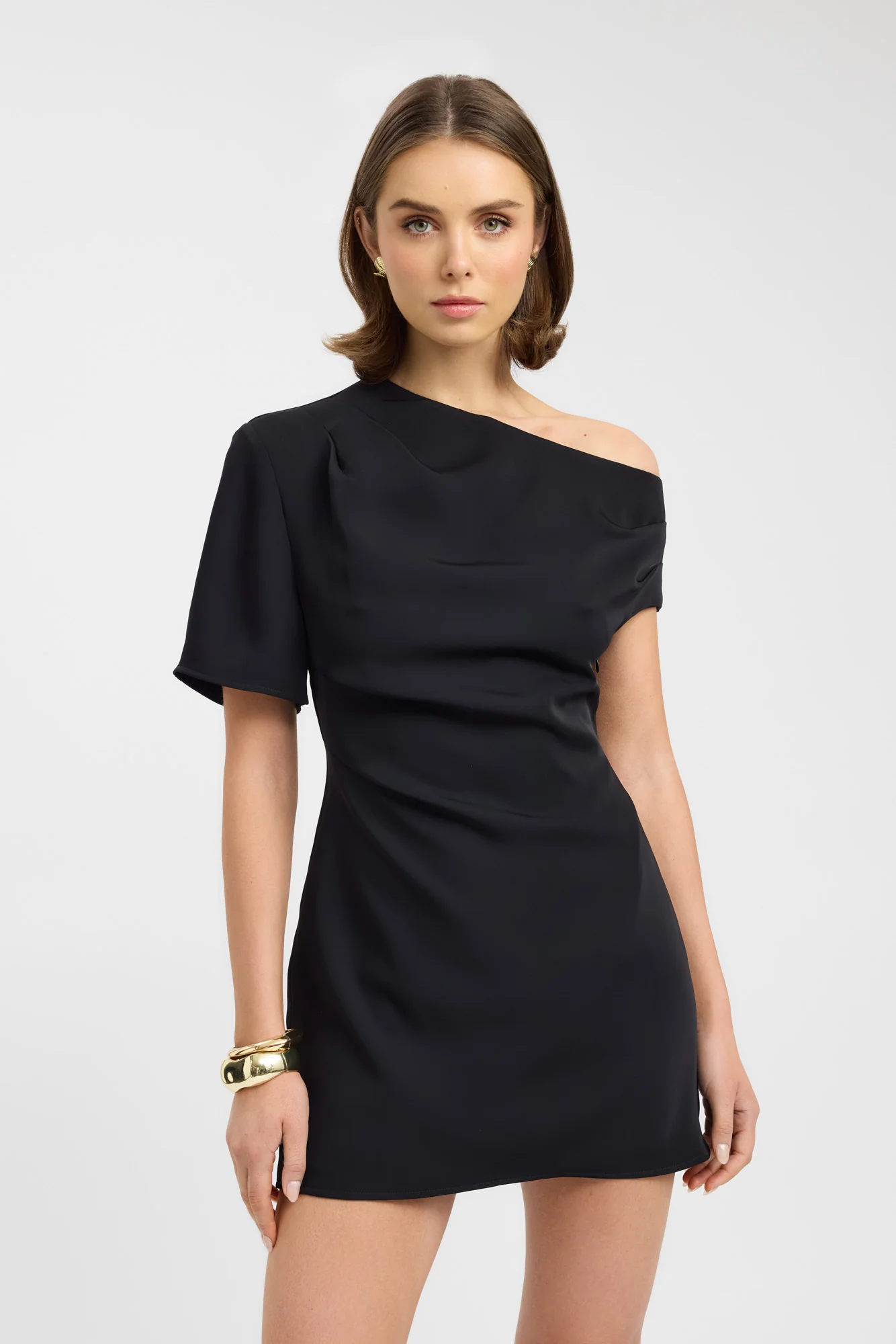 Maria Asymmetric Mini Dress - Image 4