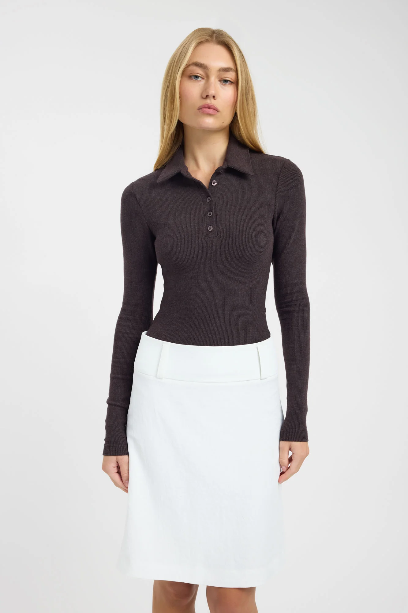 Myles Polo Long Sleeve Top - Image 2