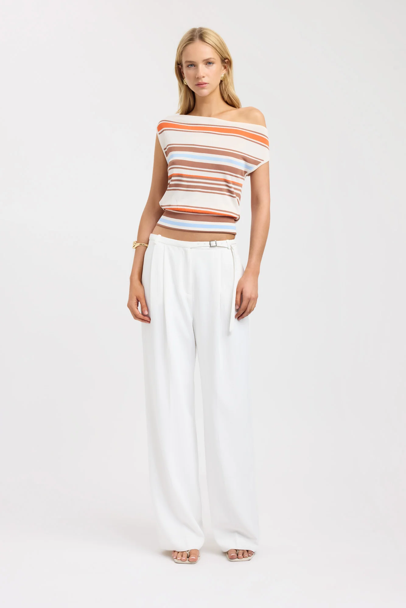 Skye Stripe Off Shoulder Top
