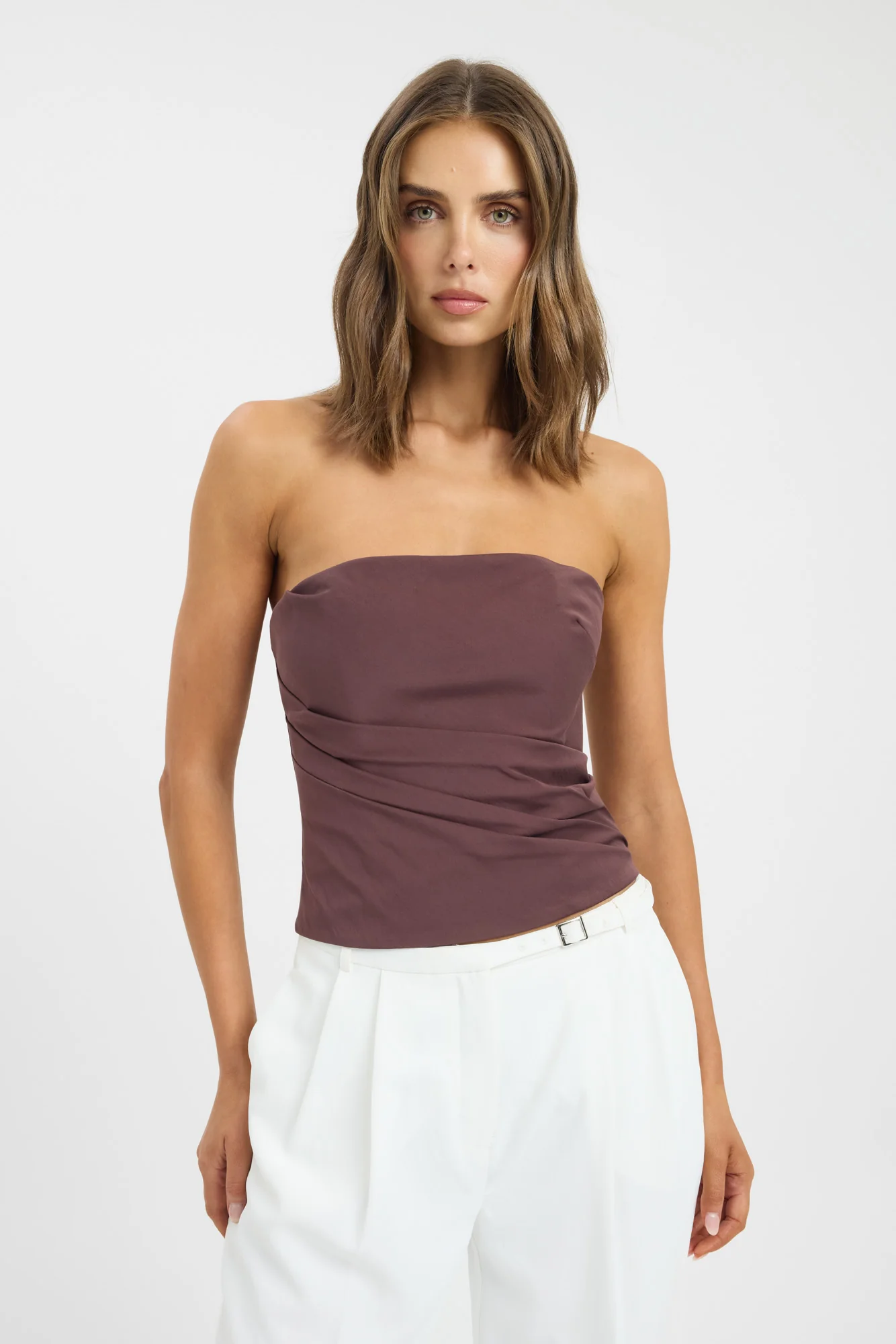 Solana Gathered Bustier Top - Image 2